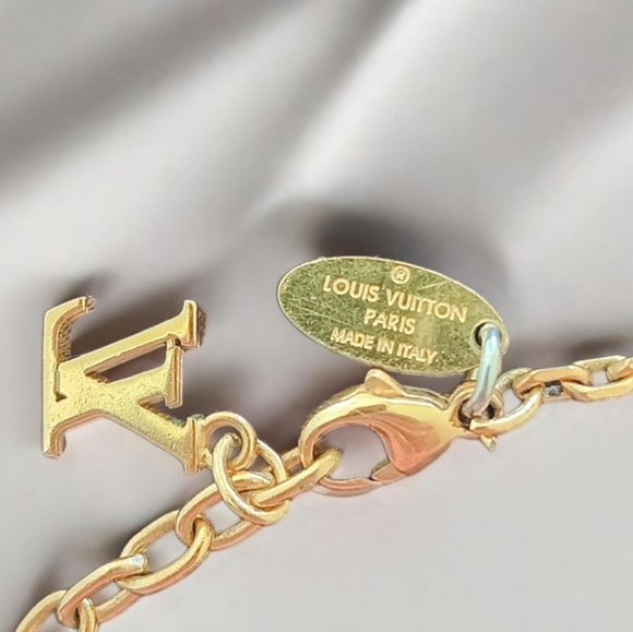 Louis Vuitton Goldtone Gamble Necklace/ w/COA - Picture 6 of 9